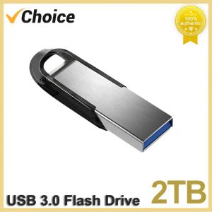 Adaptateur USB Flash Drives 2TB USB 3.0 High Speed Mini Metal Pendrive 1TB 128 Go Stick Portable Drive Memoria STOCKAGE UNEMORIA UN DISK