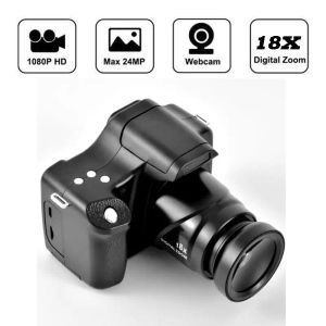 Adaptateurs 18x Professional HD Digital Camera Mirrorlessless 1080p 3,0 pouces écran d'écran optique zoom tf carte Caméra instantanée pour le tournage de la vidéo
