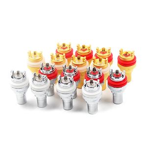 Adaptateurs 8pcs CMC Copper RCA Femme Terminal Plug Jack Socket AV Connecteur vidéo VIDEO