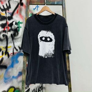 ADF Arnodefrance Hombre Enmascarado Anti Corte Lavado Viejo Manga Corta Calle Suelta Casual Hombres S Y Mujeres Camisetas