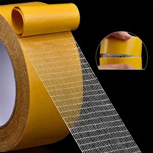 Adhesive Tapes YX 20M Carpet Mesh 2016 High Viscosity Transparent Double Sided Tape Glass Grid Fiber Adhesive Tape 230704