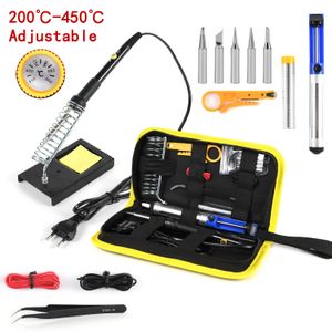 Adjustable temperature electric soldering iron welding tool kit British and American 908 60W Luotie iron frame