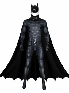 Costume de super-héros BatSuper pour hommes, combinaison foncée, Cape de chevalier Cosplay, tenue avec masque pour fête d'halloween