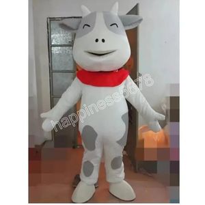 Adulte dessin animé belle vache mascotte Costume déguisement animal sauvage vêtements Halloween défilé de noël costumes combinaison extérieure personnalisable