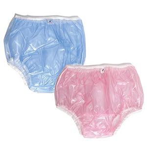 Pañales para adultos Pañales 2PCS DDLG pañales para bebés adultos bragas 5 Incontinencia PVC Pañales reutilizables Bebé pañales suaves bragas abdl bragas de entrenamiento Azul XL 231020