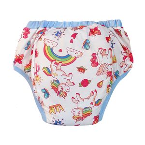 Adult Diapers Nappies Blue rainbow unicorn Waterproof Adult Baby Traning Pants DDLG Reusable Nappies Adult Aloth Diaper Potty Underweaer Panties 231020