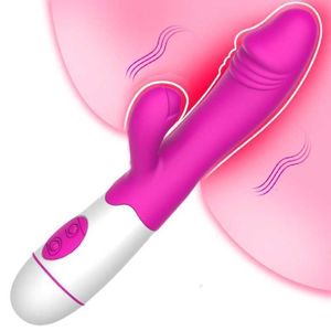 Masajeador para adultos, nuevo consolador de punto g, vibradores de conejo para mujeres, doble vibración, masturbación de silicona, masaje de estimulación del clítoris vaginal femenino