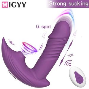 Vibrador telescópico de Masajeador para adultos CLITORIS Sucking Sex Toys for Women Wearable Vagina Stimulator Wireless Remote Sextoy
