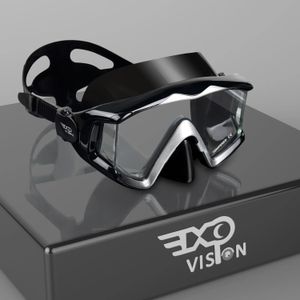 Máscara de buceo para adultos Pano 3 Gafas panorámicas de vidrio templado para esnórquel Buceo Gafas de natación premium con cubierta para la nariz 240321