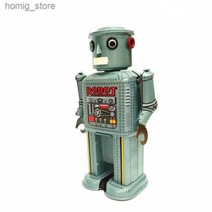 Série adulte de style rétro jouet métal étain bras mobile swing étranger robot horloge mécanique jouet numérique enfant cadeau y240416