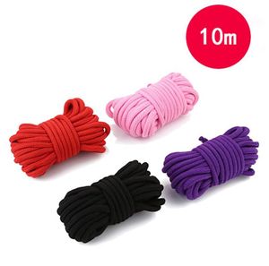 Produits de jeux de sexe pour adultes, tissage de cordes à nouer, faisceaux érotiques, corde de sexe en coton, Bondage long 10M, Kit de jouets sexuels de jeu de rôle doux et sûr2501478