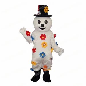 Taille adulte Fleur Snowman Mascot Costumes Cartoon Character tenue Teship Carnival Adults Size Halloween Christmas Party Carnival Robe Costumes pour les hommes femmes