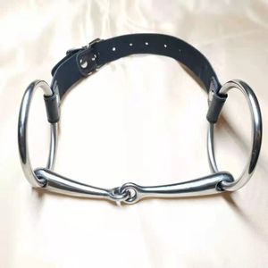 Jouets pour adultes BDSM en acier inoxydable cheval à mâcher bouche Gag fléau Bondage morsure Gag jouets sexuels pour Couple jouets pour adultes 231213