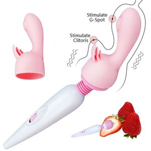 Juguetes para adultos clítoris vibrador g spot cuerpo masajeador USB CARGA Big Stick Femenino Sexy Magic Wand Toyes sexuales para adultos Productos sexuales 18 + 231101
