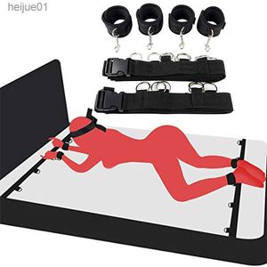 Jouets pour adultes Nylon Bondage Under Bed 3 Couleurs Poignets Cheville Poignets Bondage Chambre Retenue Esclave Jeux de Rôle BDSM Sex Toys pour Couples L230518