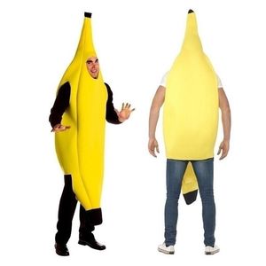 Adulte unisexe drôle banane Costume jaune Costume lumière Halloween fruits fantaisie fête Festival danse robe a220812