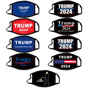 Masque en coton noir pour adultes, fournitures électorales du président américain 2024, anti-poussière, respirant, lavable, couverture buccale, masques Trump