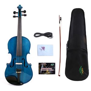 Advanced Electric Acoustic Violin 4/4 Maple+Spruce Handmade Nice Tone #EV1