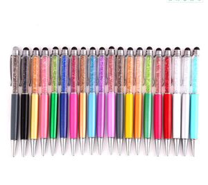 Advertising metal pen flat cell phone touch crystal ball diamond capacitor pens