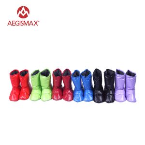 AEGISMAX Accesorios para sacos de dormir Zapatillas de plumón de pato Calcetín suave para acampar Unisex Interior/cálido Viaje largo Ligero