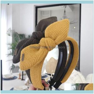 Aessories Herramientas Productosmoda Mujeres Hairband Diadema de punto Big Bow Knot Headwear Rhinestone Hair Band Girls Turban Aessories1 Drop De