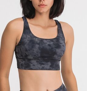 AFK_LU Sports Bra Running Fitness Yoga Tenues de yoga 4 lignes poussent les débardeurs avec un soutien-gorge rembourré