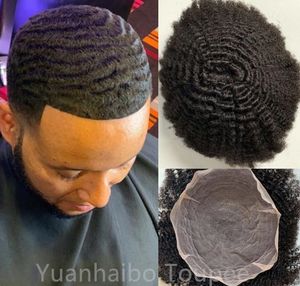 Cheveux humains indiens vierges colorés Afro Full Lace Toupee 4mm, 6mm, 8mm, 10mm, vague de 12mm, 15mm curl Male Hairpiece pour Black Men Fast Express Delivery