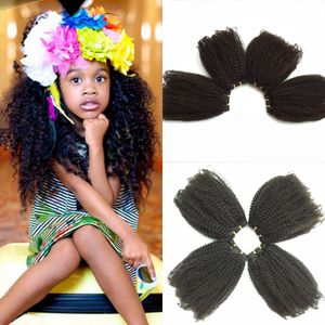 Afro Kinky Curly Virgin Human Hair Weave Bundles Barato Brasileño Malasia Peruano Indio Mongol Extensiones de cabello rizado Natural Negro