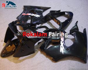 Kit de carénages de rechange 00 01 02 ZX-6R pour Kawasaki Ninja ZX6R 2000 2001 2002 Kits de carénages de vélo de sport noir (moulage par injection)