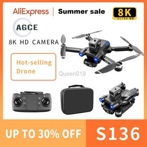 AGCE S136 GPS RC Drone 4K HD Caméra Professionnel 5G Photographie Aérienne Évitement d'Obstacles Brushless Hélicoptère de Retour Automatique HKD230807
