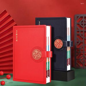 Agenda 2024, planificateur, carnet de croquis, calendrier quotidien, carnet et Journal, bloc-notes A5, carnet de notes d'école chinoise