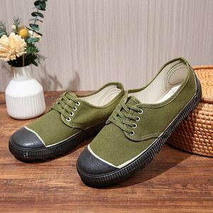 Chaussures décontractées vertes de l'armée agricole, semelles en caoutchouc, résistantes à l'usure, pour chantier de construction en plein air, chaussures de travail agricole d1DD #