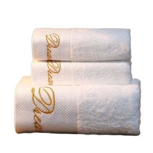 AHSNME blanc rêve visage personnalisé 100% coton bain el SPA Salon de manucure barbier gratuit personnalisé bricolage nom Message serviette 220616