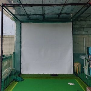 Aids Golf Simulador de doble capa Pantalla de impacto con orificio para ojal Proyector de pantalla ultra clara para interiores Objetivo de pelota de golf de tela blanca