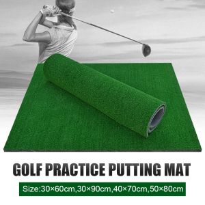 Tapis d'herbe de pratique de Golf 4 tailles, tapis de frappe d'entraînement en intérieur, tapis de Golf d'arrière-cour avec Tee, accessoire d'aide à l'entraînement de Mini Golf en plein air