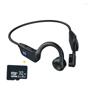 Écouteurs sans fil Bluetooth 5.2 à Conduction d'air, étanche, lecteur MP3, casque de sport, micro pour les entraînements, la course à pied et la conduite