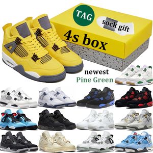 4 Chaussures de basket Blanc Oreo hommes femmes 4s Black Cat University Blue Motorsports Fire Red Thunder Sail mens trainer