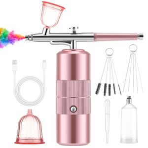 Airbrush Nail Art Compressor Air For DIY Cake Tattoo Manucure Painting Tools Nano Fog Mist Skin Care Cake Decorating Spray pistolet 240423