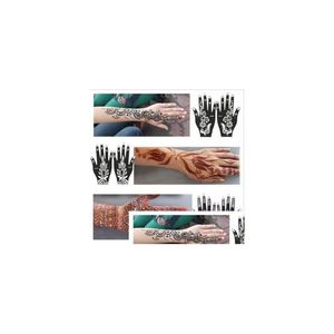 Suministros de tatuaje con aerógrafo Wholesalenew 1 piezas India Henna plantillas temporales para mano pierna brazo pies cuerpo arte plantilla calcomanía boda Nb13 Dhtxe