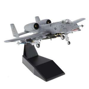 Modelo de avión 1 100 A10, avión de ataque, avión de combate, modelo de exhibición de avión de ataque, Mini avión militar de Metal con soporte 230508