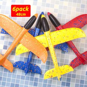 Avión modelo 48 cm gran mano lanzar espuma Palne EPP modelo de avión planeador al aire libre DIY juguete educativo para niños 230719