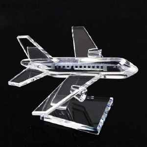 Modèle d'avion en verre cristal délicat, petit avion, décoration de bureau artistique, cadeau pour enfant, YQ240401