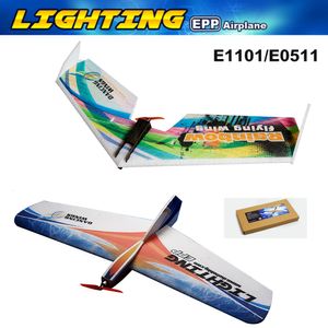 Modèle d'avion E1101E0511 Rainbow II Envergure RC Avion Delta Wing Tail-poussoir Volant RC Avion Jouets KIT Version pour Enfants DIY Avion Jouets 230724