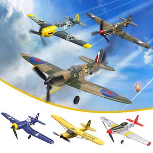 Aircraft Modle Volantex RC Plane EPP 400mm P51D Mustang F4U 4-Ch 2.4G 6-Axis RTF Airplane With Xpilot Stabilizer RC Plane 230919