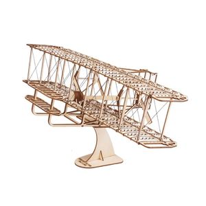 Modelo de avión, modelo de madera, juego de aviones, rompecabezas de madera DIY, modelo Wright Flyer, juego de aviones para niños y adultos, juego de artesanía en madera para construir un regalo 231026