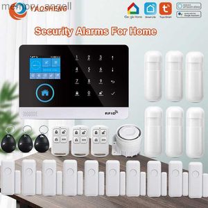 Alarm systems 433MHz Wireless WIFI GSM Home Security Alarm System For Tuya Smart Home Alarm System With Motion Sensor With Alexa Home YQ230927