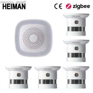 Systèmes d'alarme HEIMAN HA1.2 Zigbee alarme incendie système de sécurité sans fil passerelle Wifi intelligente et détecteur de fumée capteur hôte Kit de bricolage YQ230927