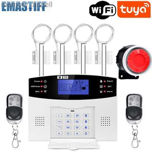 Sistemas de alarme IOS Android APP Wireless Wired Home Security Tuya WIFI GSM Sistema de alarme Intercom Controle Remoto Autodial Siren Sensor Kit YQ230927