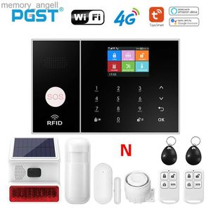 Alarm systems PGST 3G 4G Wireless Home Alarm Tuya Smart Life Burglar Alarm Kits WiFi Security Alarm System Support Alexa Remote Control YQ230927