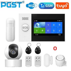 Alarm systems PGST PG107 4.3inch Security Alarm Wifi GSM Alarm System for Home Support Tuya APP Call/SMS Remote Control YQ230927